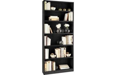 HOME Maine Tall Wide Bookcase - Black Ash.